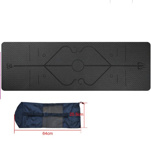 EcoGrip TPE Yoga Mat with Position Lines