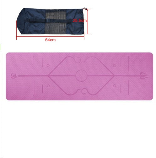 EcoGrip TPE Yoga Mat with Position Lines