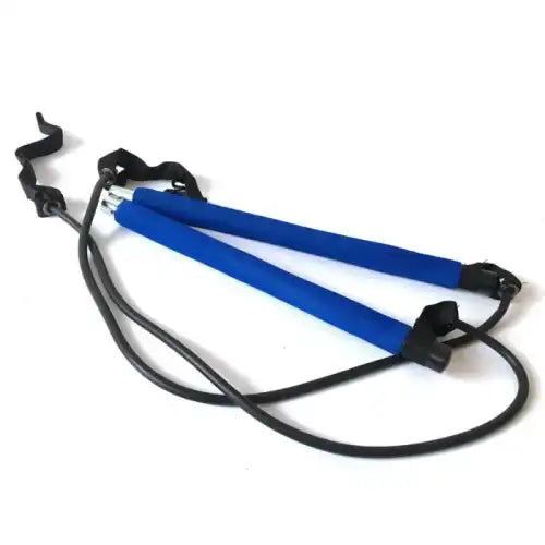 blue Portable Pilates Bar Kit Stretch Rope Gym Stick for Fitness Yoga