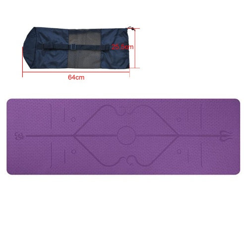 EcoGrip TPE Yoga Mat with Position Lines