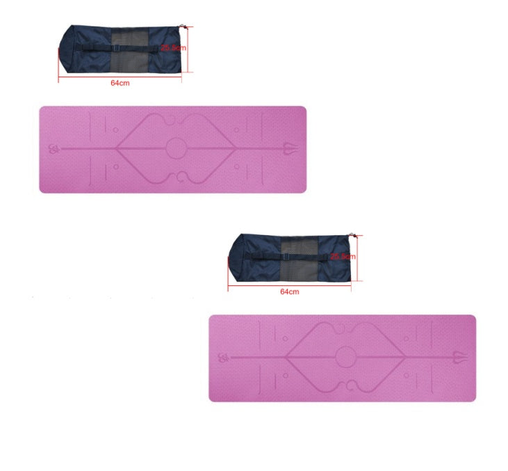 EcoGrip TPE Yoga Mat with Position Lines