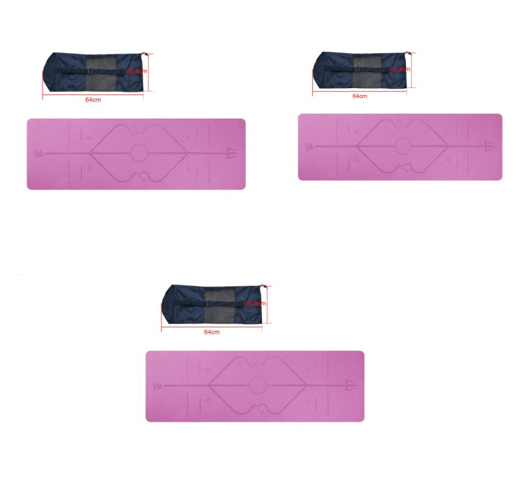 EcoGrip TPE Yoga Mat with Position Lines