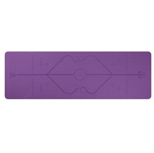 EcoGrip TPE Yoga Mat with Position Lines