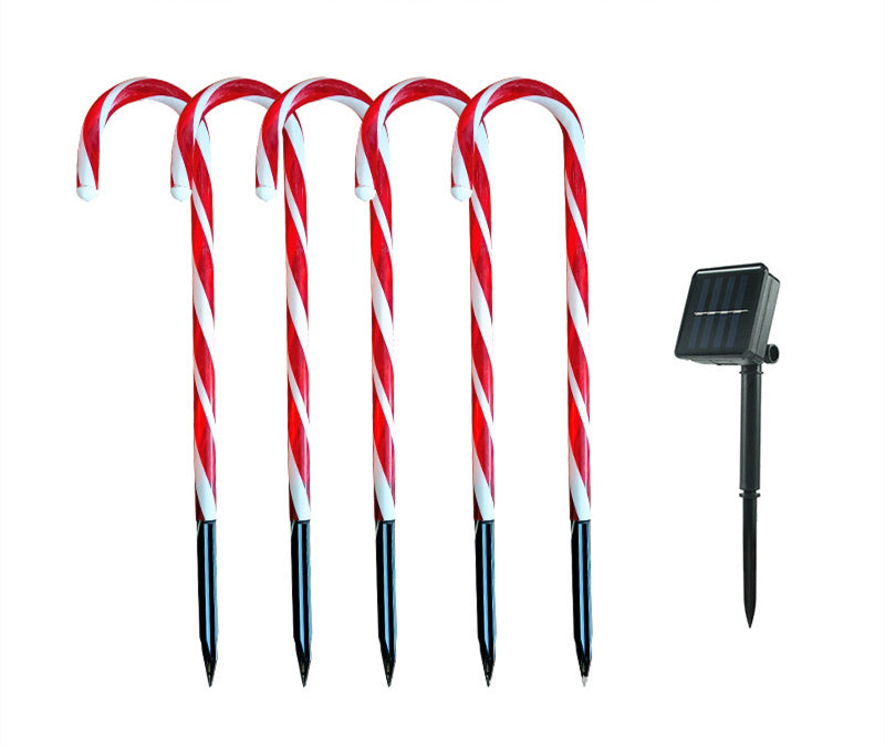 Solar-Powered Cane Lights for Holiday Decor