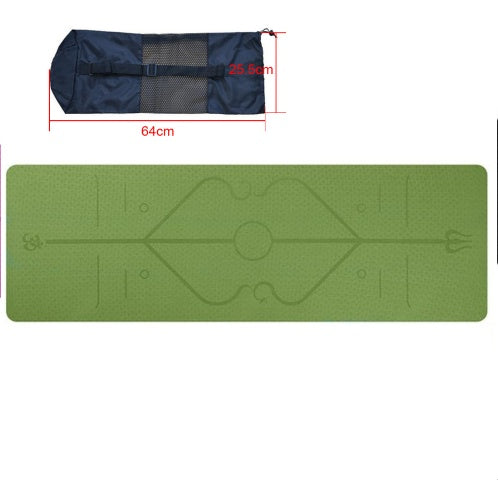 EcoGrip TPE Yoga Mat with Position Lines