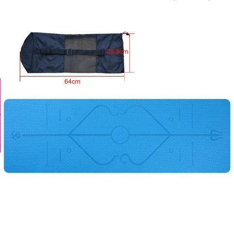 EcoGrip TPE Yoga Mat with Position Lines