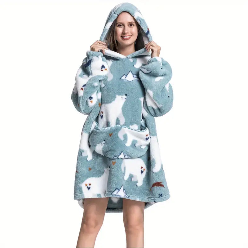 Oversized Sherpa Blanket Hoodie