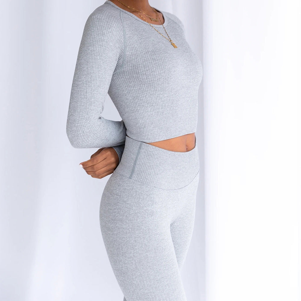 ZenRib Ribbed Long Sleeve Yoga Set